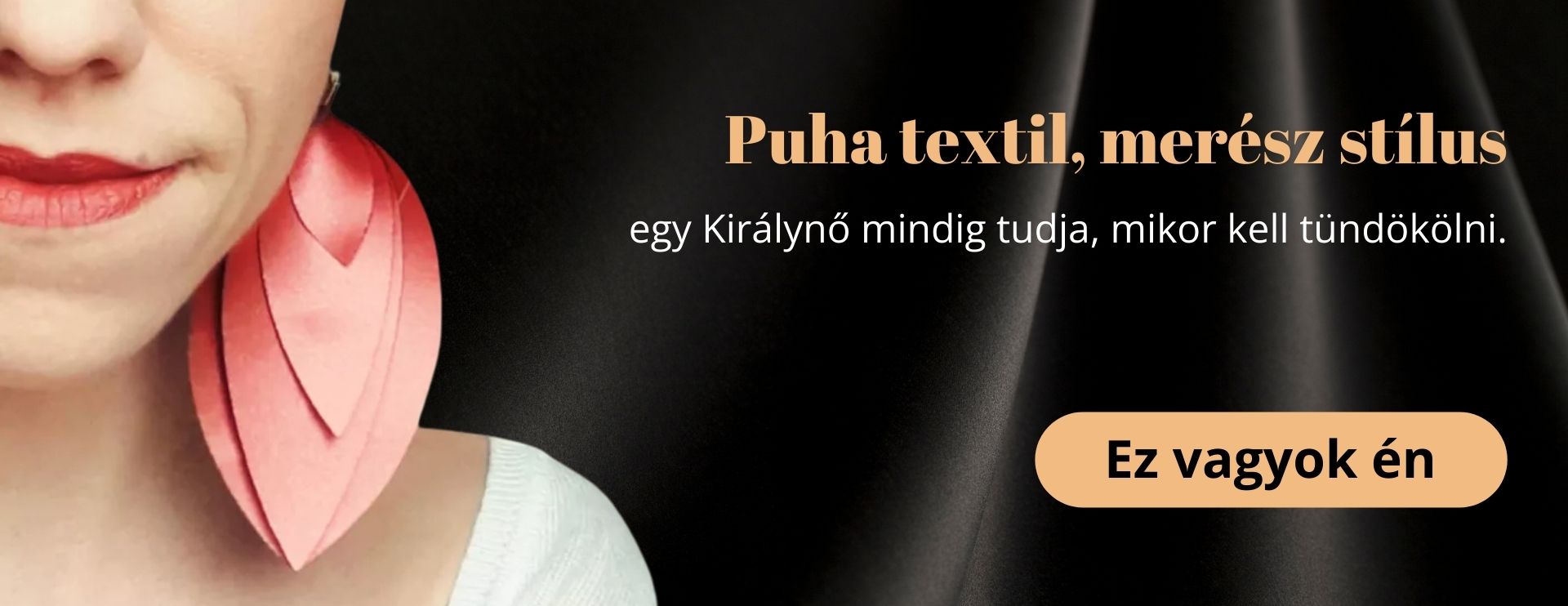 KreaDíva textil fülbevalók